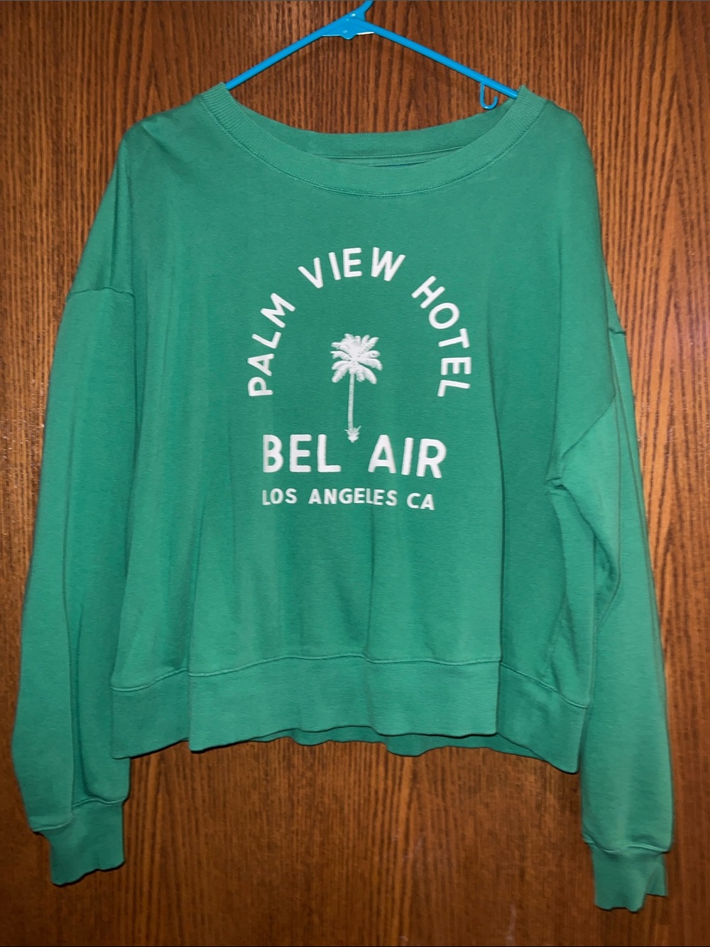 Bel Air Palm View Hotel Green Crewneck Sweatshirt